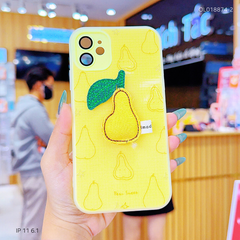 ** Ốp IP 11 6.1 2 lớp đính charm bông bảo vệ camera