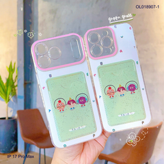 ** Ốp IP 17 Pro Max dẻo trong kèm ví card in hình