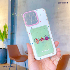 ** Ốp IP 15 Pro Max dẻo trong kèm ví card in hình