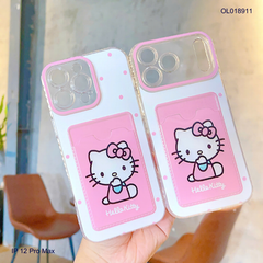 ** Ốp IP 12 Pro Max dẻo trong kèm ví card in hình