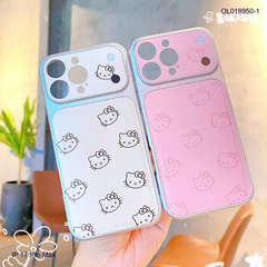 ** Ốp IP 17 Pro Max vân da viền dẻo xi bạc camera in hình