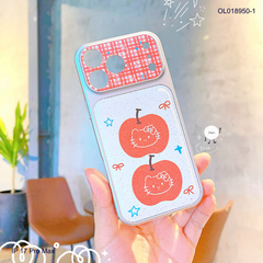 ** Ốp IP 17 Pro Max vân da viền dẻo xi bạc camera in hình