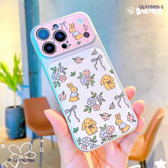 ** Ốp IP 12 Pro Max vân da viền dẻo xi bạc camera in hình