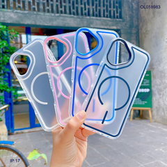 ** Ốp IP 17 Likgus nhám Magsafe viền lưng và camera màu