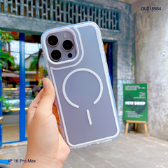 ** Ốp IP 16 Pro Max Likgus nhám Magsafe viền lưng và camera màu
