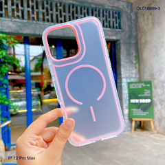 ** Ốp IP 12 Pro Max Likgus nhám Magsafe viền lưng và camera màu