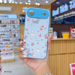 Ốp IP 17 Air vân da phồng viền dẻo xi màu