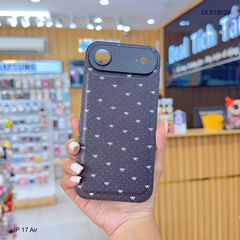Ốp IP 17 Air vân da phồng viền dẻo xi màu