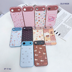 Ốp IP 17 Air vân da phồng viền dẻo xi màu