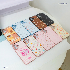 Ốp IP 17 vân da phồng viền dẻo xi màu