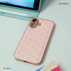 Ốp IP 16 6.1 vân da phồng viền dẻo xi màu