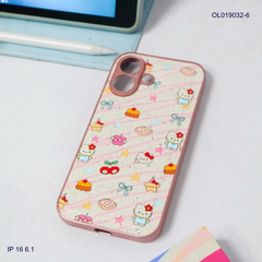 Ốp IP 16 6.1 vân da phồng viền dẻo xi màu