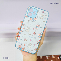 Ốp IP 12 6.1 vân da phồng viền dẻo xi màu