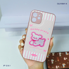 Ốp IP 12 6.1 vân da phồng viền dẻo xi màu