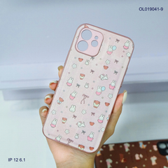 Ốp IP 12 6.1 vân da phồng viền dẻo xi màu