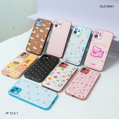 Ốp IP 12 6.1 vân da phồng viền dẻo xi màu