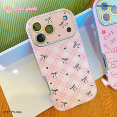 ** Ốp IP 17 Pro vân da viền màu