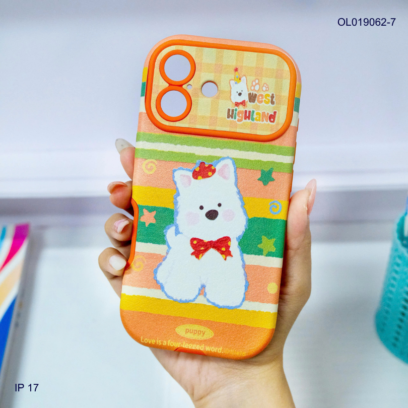 ** Ốp IP 17 vân da viền màu