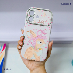 ** Ốp IP 12 6.1 vân da viền màu