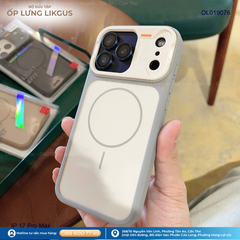 Ốp IP 17 Pro Max Likgus nhám hai màu Magsafe