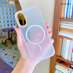 Ốp IP 17 Likgus tản nhiệt magsafe màu trong viền cứng