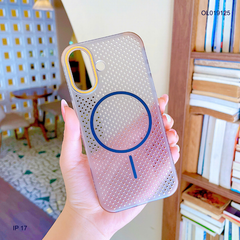 Ốp IP 17 Likgus tản nhiệt magsafe màu trong viền cứng