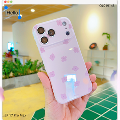 Ốp IP 17 Pro Max hoa cúc Bonne viền tim