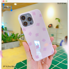 Ốp IP 16 Pro Max hoa cúc Bonne viền tim