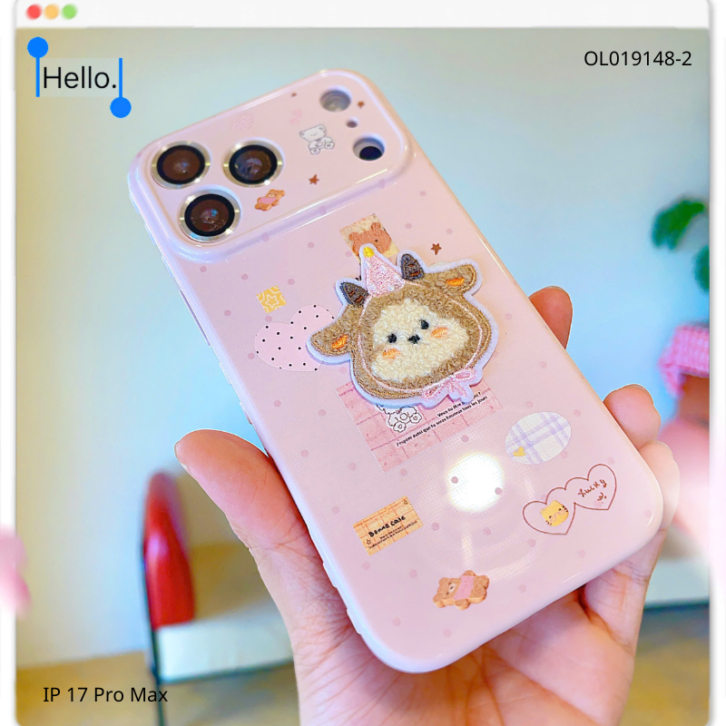 Ốp IP 17 Pro Max dẻo viền tim