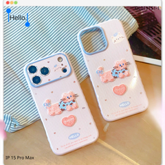 Ốp IP 15 Pro Max dẻo viền tim