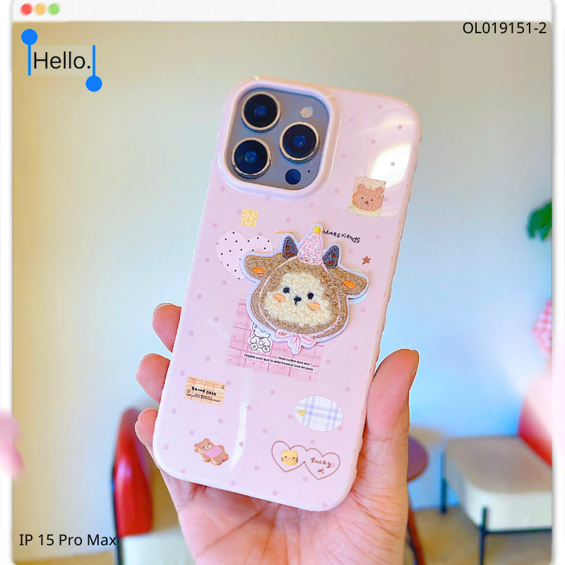 Ốp IP 15 Pro Max dẻo viền tim