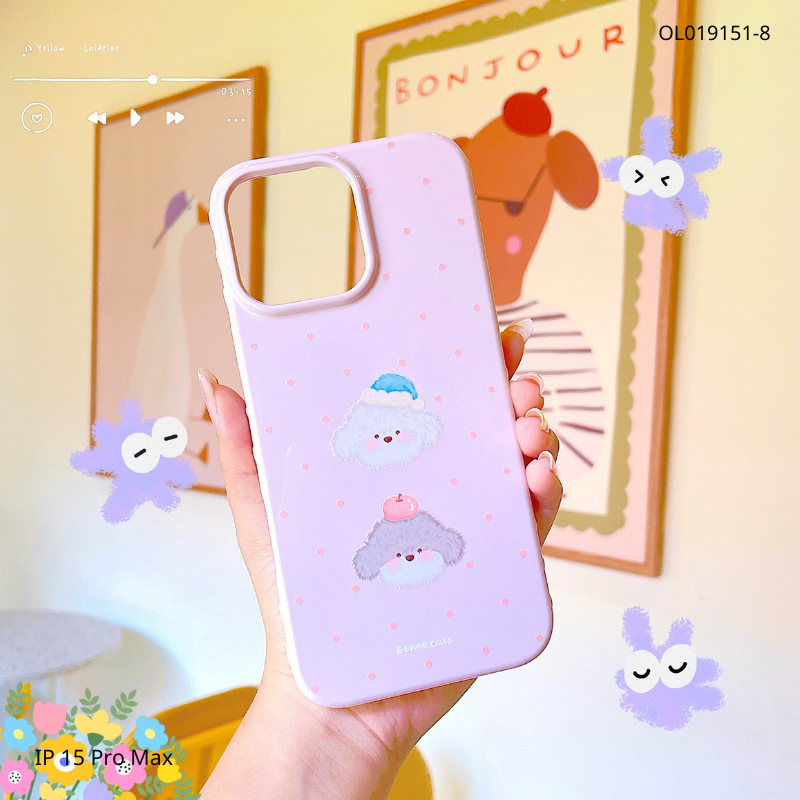 Ốp iPhone 15 Pro Max dẻo viền tim