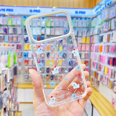 ** Ốp IP 17 Pro Max trong cún Puppy đội táo đỏ viền vàng