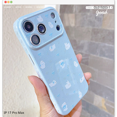 Ốp IP 17 Pro Max dẻo thỏ trắng và nơ
