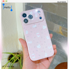 Ốp IP 17 Pro Max dẻo thỏ trắng và nơ