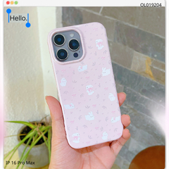 Ốp IP 16 Pro Max dẻo thỏ trắng và nơ