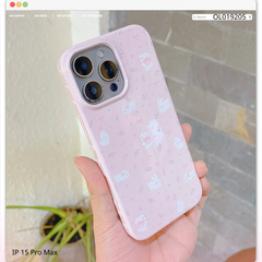 Ốp IP 15 Pro Max dẻo thỏ trắng và nơ