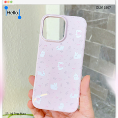 Ốp IP 14 Pro Max dẻo thỏ trắng và nơ