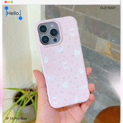 Ốp IP 14 Pro Max dẻo thỏ trắng và nơ