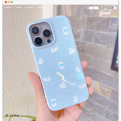 Ốp IP 14 Pro dẻo thỏ trắng và nơ