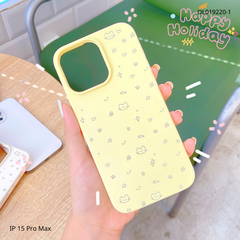** Ốp IP 15 Pro Max silicon chống bẩn in hình