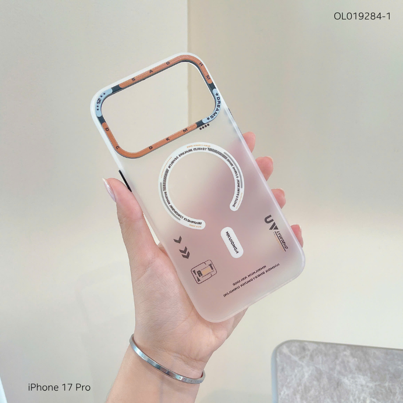 Ốp iPhone 17 Pro Likgus Mecha nhám magsafe in chữ
