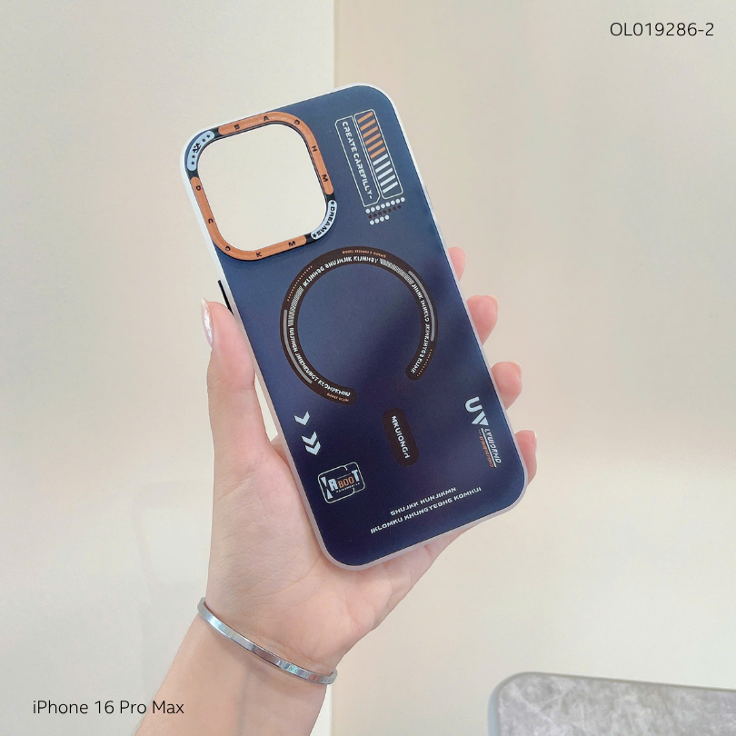 Ốp iPhone 16 Pro Max Likgus Mecha nhám magsafe in chữ