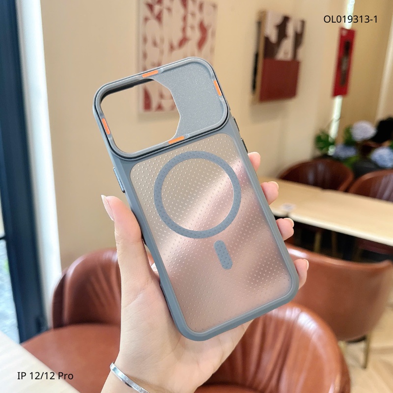 ** Ốp iPhone 12/12 Pro Likgus độ 17 nhám tổ ong viền màu