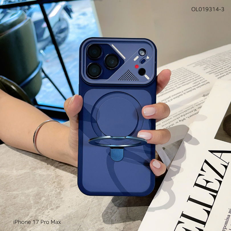 Ốp iPhone 17 Pro Max Likgus nhám 2 màu magsafe giá đỡ