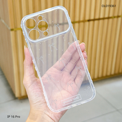 ** Ốp iPhone 16 Pro dẻo trong viền tim nhiều nơ nhí