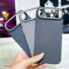 ** Ốp iPhone 17 Air vân sần trơn camera bạc