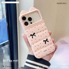 ** Ốp iPhone 17 Pro Max dẻo chấm bi phao
