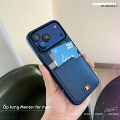 [C] ** Ốp iPhone 17 Pro Max Mentor vân da viền dẻo kèm ví card