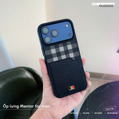 [C] ** Ốp iPhone 17 Pro Max Mentor vân da viền dẻo kèm ví card